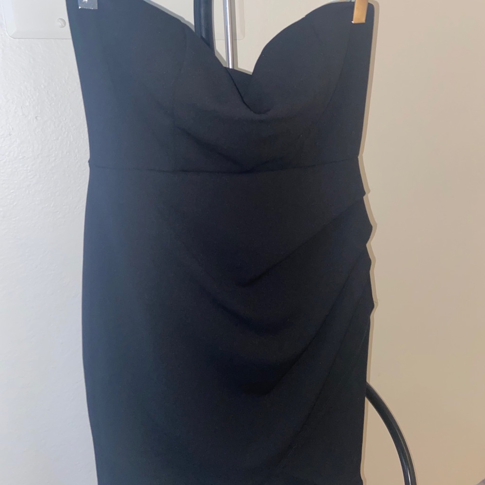 Strapless black dress from Charlotte Russe